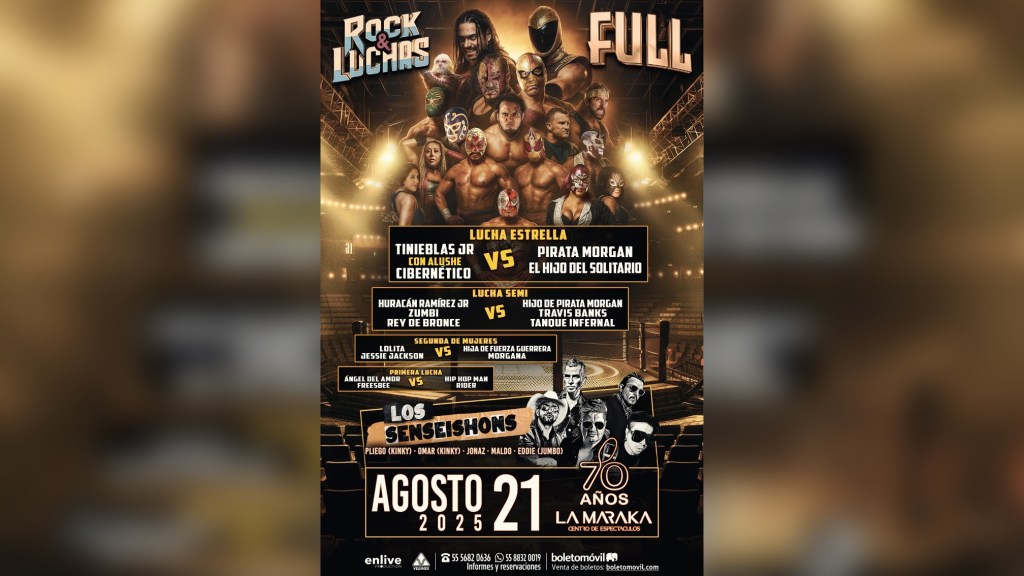 Rock & Luchas: Música y cuadrilátero se fusionan en La Maraka este 21 de&nbsp;agosto
