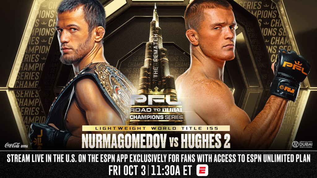 El invicto Usman Nurmagomedov contra Paul Hughes por el campeonato mundial de peso ligero de la&nbsp;PFL